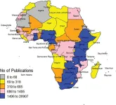 Africa's share of global HIV research output has increased from 5.1% to 31.3% over the last 35 years, but is still low compared to its relative burden of infections