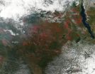 Agricultural fires light up central Africa