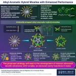 Alkyl-aromatic hybrid micelles formed from emergent umbrella-shaped molecules
