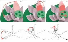 Amazing integration of technology and art: a 3D LotusMenu in your palm