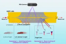 An externally perceivable smart leaky-wave antenna based on spoof surface plasmon polaritons