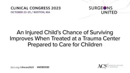 An injured child’s chance of surviving improves when treated at a trauma center prepared to care for children