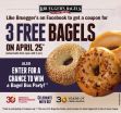 Brueggers Bagels Celebrates 30 Years with Three Free Bagel Day