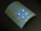 Cancer detection from an implantable, flexible LED