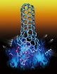Carbon nanotubes grow in combustion flames