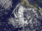 Dawn breaks on Tropical Storm Amanda in Eastern Pacific