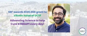 Dr. Vikaas Sohal of The University of California, San Francisco receives a $130,000 SynGAP Research Fund (SRF) grant to explore therapeutic strategies for reversing cognitive deficits in SYNGAP1-relat