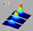 Exotic particles, chilled and trapped, form giant matter wave