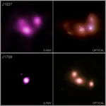 Galaxies hit single, doubles, and triple (growing black holes)