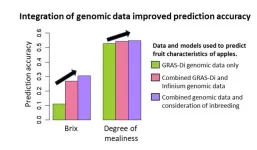 Genomic data integration improves  prediction accuracy of apple fruit traits!