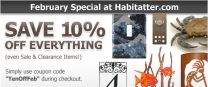 Get Rid of Cabin Fever with Habitatter.com Home Decorative Hardware; Habitatter.com Offers 10% Off Everything Throughout February 2