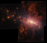 Giant galactic explosion exposes galaxy pollution in action