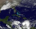 GOES-13 catches Tropical Storm Tomas early morning strengthening