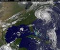 GOES-13 satellite sees Hurricane Earls clouds covering the US Northeast