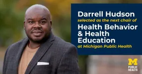 Health equity scholar Darrell Hudson named Health Behavior and Health Education chair at the University of Michigan School of Public Health