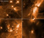 Hubble shows torrential outflows from infant stars may not stop them from growing