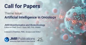 JMIR Bioinformatics and Biotechnology is inviting submissions for a new theme issue titled “Artificial Intelligence in Oncology”