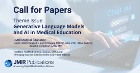 JMIR Medical Education invites submissions for its new theme issue ChatGPT: Generative Language Models and Generative AI in Medical Education