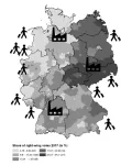 Labor market immigrants moving to Germany are less likely to make their first choice of residence in regions where xenophobic attitudes, measured by right-wing party support and xenophobic violence, a