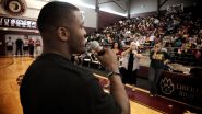 LaMichael James Brings Tools for Success to His Alma-Mater High School