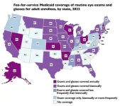 Medicaid vision coverage for adults varies widely by state