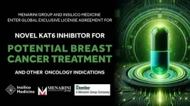 Menarini Group and Insilico Medicine enter global exclusive license agreement for novel KAT6 inhibitor for potential breast cancer treatment and other oncology indications