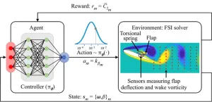 Model simulates variable flap stiffness for the best lift