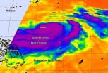 NASA satellite sees a somewhat lopsided Typhoon Halong 2