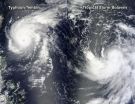 NASA satellites see 2 intensifying northwestern Pacific tropical cyclones