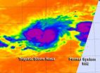 NASA sees Tropical Storm Rosas rains southeast of center