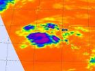 NASA view of Atlantics Tropical Depression 19 shows backwards C of strong storms