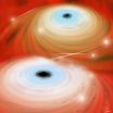 Newly merged black hole eagerly shreds stars