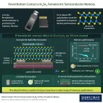 Novel lateral data storage: Two-dimensional ferroelectric semiconductor memory with a bottom contact 100 nm channel using in-plane polarization