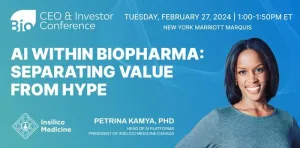 Petrina Kamya, Ph.D., Head of AI Platforms at Insilico Medicine, presents at BIO CEO & Investor Conference