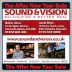 Price Busting After New Year Sale Begins At Sound And Vision - Leeds & Bolton On HD 3D LED, LCD, Plasma TVs, Home Cinema AV Systems and Electricals Etc