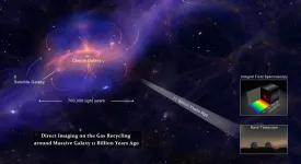 Recycled gas feeds a massive galaxy in the early Universe