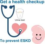 Regular health checkups may prevent the development of end-stage kidney disease (ESKD)