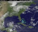 Satellite movie shows Tropical Depression Bills remnants exit US