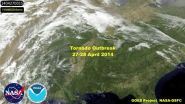 Satellite movie shows US tornado outbreak from space