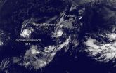 Satellite shows newborn Tropical Depression 02C form in Central Pacific