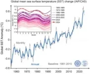 Sea surface temperatures and deeper water temperatures reached a new record high in 2024 3