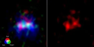 Stellar cradles and graves seen in farthest galaxy ever