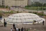 The inflatable concrete dome