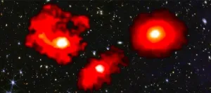 Three galactic “red monsters” in the early Universe