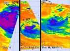 Time series of infrared NASA images show Cyclone Evans decline