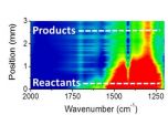 Tracking catalytic reactions in microreactors