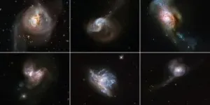 When galaxies collide: Hubble showcases six beautiful galaxy mergers