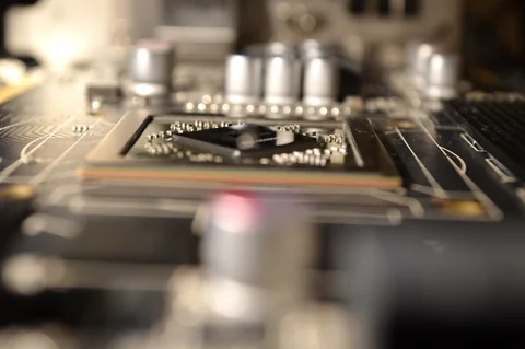 Exposed processor and circuitry on a graphics card